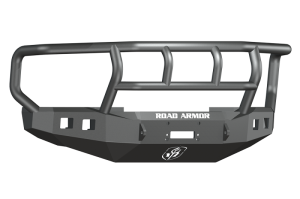 Ford F-250 Bumper - Front - Road Armor - Stealth Winch Bumper w/Titan II Guard Wide Flare - Tex Blk - `08-`10